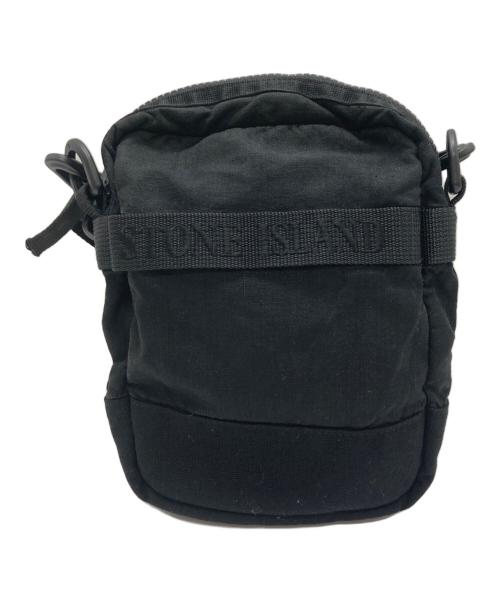 STONE ISLAND（ストーンアイランド）STONE ISLAND (ストーンアイランド) ロゴミニショルダーバッグ ブラックの古着・服飾アイテム