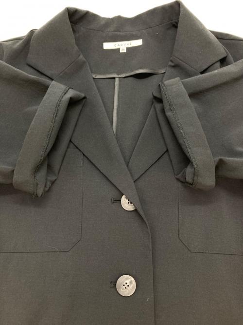 CADUNE（カデュネ）CADUNE (カデュネ) S/Sシャツジャケット ブラック サイズ:Mの古着・服飾アイテム