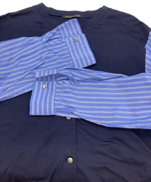 mizuiro-ind（ミズイロインド）mizuiro-ind (ミズイロインド) ドッキングシャツ ネイビー サイズ:FREEの古着・服飾アイテム