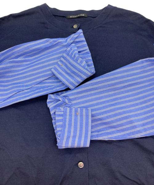 mizuiro-ind（ミズイロインド）mizuiro-ind (ミズイロインド) ドッキングシャツ ネイビー サイズ:FREEの古着・服飾アイテム