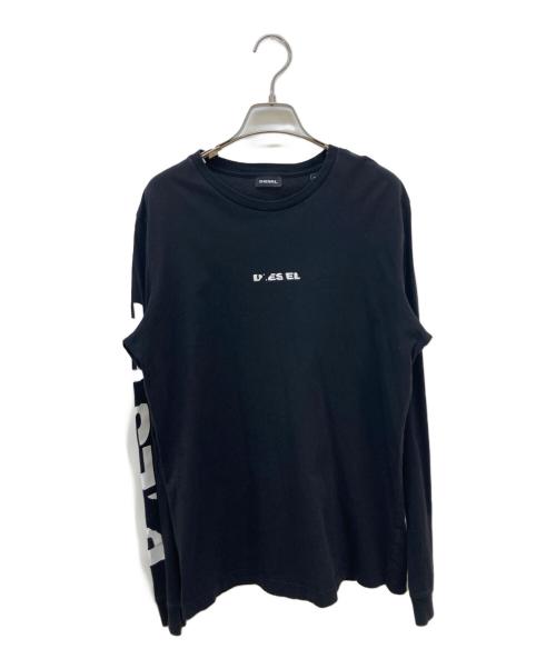 DIESEL（ディーゼル）DIESEL (ディーゼル) ロゴカットソー ブラック サイズ:Sの古着・服飾アイテム