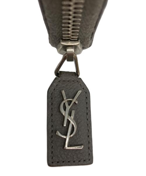 Saint Laurent Paris（サンローランパリ）Saint Laurent Paris (サンローランパリ) ラウンドジップウォレット グレー サイズ:-の古着・服飾アイテム