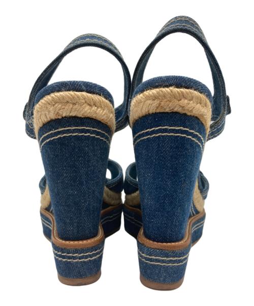 MIU MIU（ミュウミュウ）MIU MIU (ミュウミュウ) デニム地サンダル インディゴ サイズ:38の古着・服飾アイテム