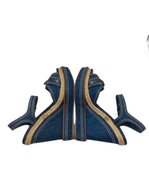 MIU MIU（ミュウミュウ）MIU MIU (ミュウミュウ) デニム地サンダル インディゴ サイズ:38の古着・服飾アイテム