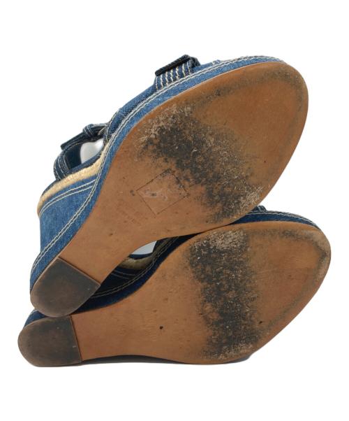MIU MIU（ミュウミュウ）MIU MIU (ミュウミュウ) デニム地サンダル インディゴ サイズ:38の古着・服飾アイテム