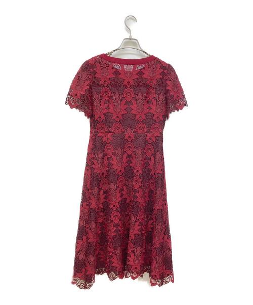 GRACE CONTINENTAL（グレースコンチネンタル）GRACE CONTINENTAL (（グレースコンチネンタル) ノースリーブレースドレス レッド サイズ:Sの古着・服飾アイテム
