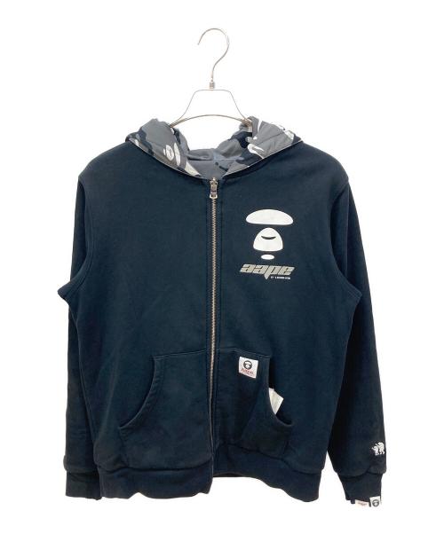 A BATHING APE（ア ベイシング エイプ）A BATHING APE (ア ベイシング エイプ) リバーシブルジップパーカー ブラック サイズ:Lの古着・服飾アイテム