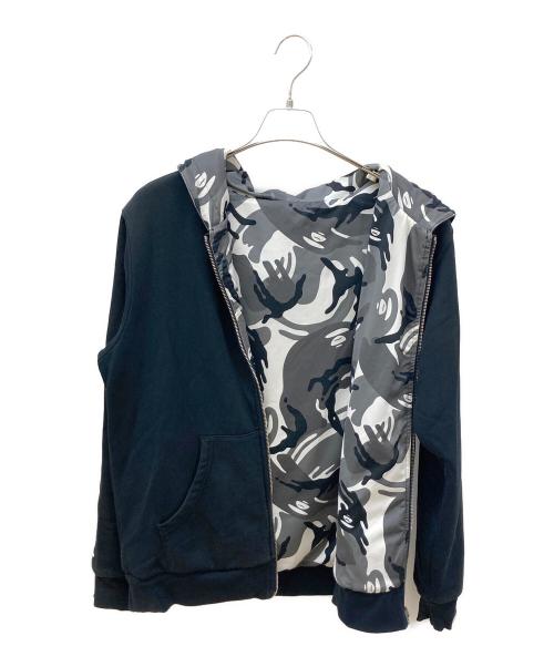 A BATHING APE（ア ベイシング エイプ）A BATHING APE (ア ベイシング エイプ) リバーシブルジップパーカー ブラック サイズ:Lの古着・服飾アイテム