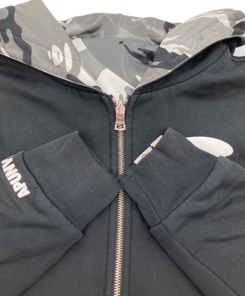A BATHING APE（ア ベイシング エイプ）A BATHING APE (ア ベイシング エイプ) リバーシブルジップパーカー ブラック サイズ:Lの古着・服飾アイテム