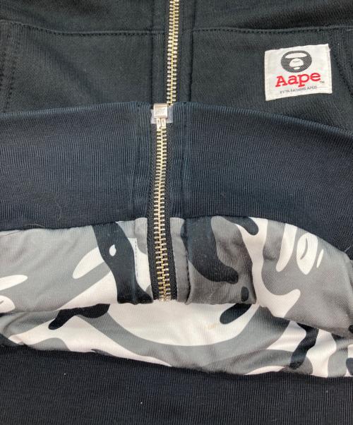 A BATHING APE（ア ベイシング エイプ）A BATHING APE (ア ベイシング エイプ) リバーシブルジップパーカー ブラック サイズ:Lの古着・服飾アイテム