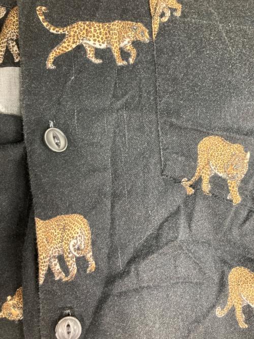 Schott（ショット）Schott (ショット) レオパードハワイアンシャツ ブラック サイズ:Lの古着・服飾アイテム