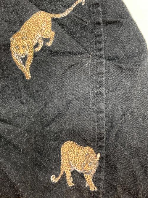 Schott（ショット）Schott (ショット) レオパードハワイアンシャツ ブラック サイズ:Lの古着・服飾アイテム