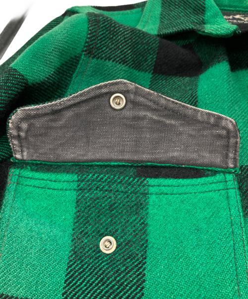 Hirsch weis（ハーシュワイス）Hirsch weis (ハーシュワイス) マッキーノジャケット グリーン×ブラック サイズ:不明の古着・服飾アイテム