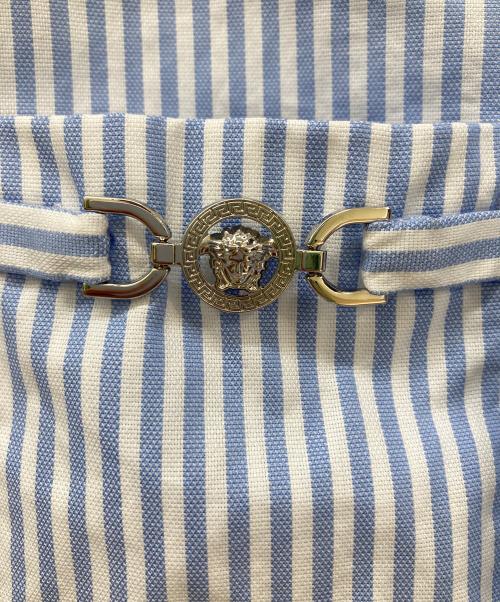 VERSACE（ヴェルサーチェ）VERSACE (ヴェルサーチェ) Oxford Shirt ホワイト×スカイブルー サイズ:38の古着・服飾アイテム