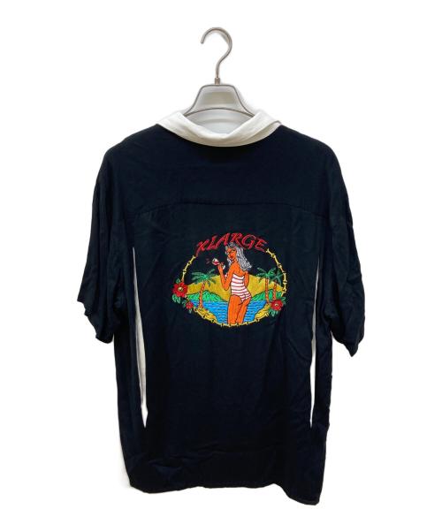 X-LARGE（エクストララージ）X-LARGE (エクストララージ) オープンカラーシャツ ブラック サイズ:SIZE Lの古着・服飾アイテム