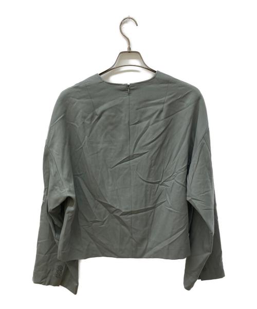SOFTHYPHEN（ソフトハイフン）SOFTHYPHEN (ソフトハイフン) NOCOLLAR PULLOVER SHIRT JACKET グリーン サイズ:2の古着・服飾アイテム