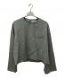 SOFTHYPHEN（ソフトハイフン）の古着「NOCOLLAR PULLOVER SHIRT JACKET」｜グリーン