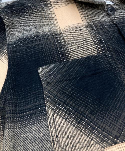 Saturdays NYC（サタデーズ ニューヨーク）Saturdays NYC (サタデーズ ニューヨーク) ネルシャツジャケット ベージュ×ブラック サイズ:Ⅿの古着・服飾アイテム