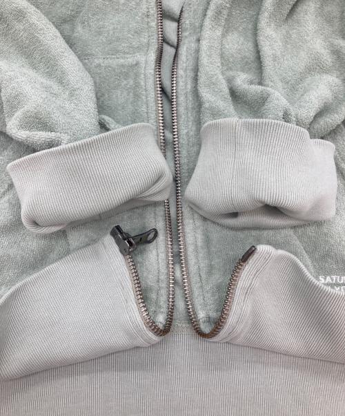 Saturdays NYC（サタデーズ ニューヨーク）Saturdays NYC (サタデーズ ニューヨーク) パイル地ジップパーカー グリーン サイズ:Lの古着・服飾アイテム