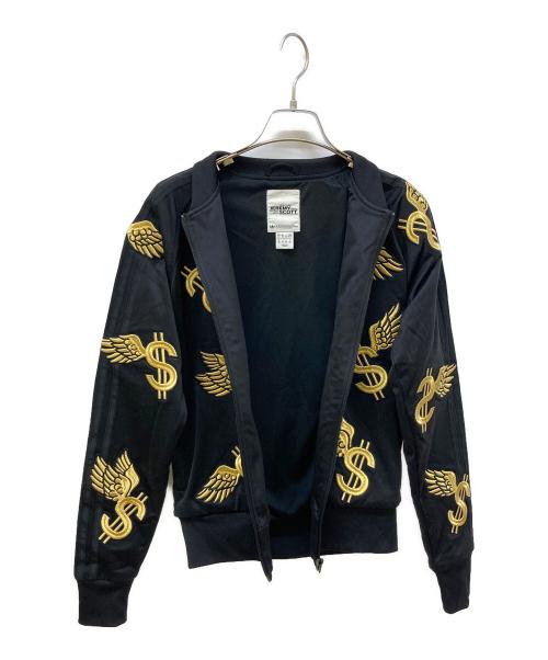 adidas（アディダス）adidas (アディダス) JEREMY SCOTT (ジェレミースコット) トラックジャケット ブラック×ゴールド サイズ:SIZE XSの古着・服飾アイテム