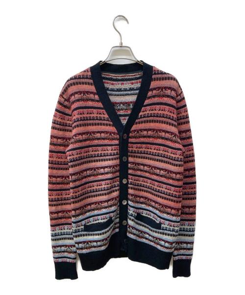 sacai（サカイ）sacai (サカイ) ノルディック柄ウールニットカーディガン レッド×ブラック サイズ:1の古着・服飾アイテム