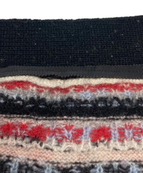 sacai（サカイ）sacai (サカイ) ノルディック柄ウールニットカーディガン レッド×ブラック サイズ:1の古着・服飾アイテム