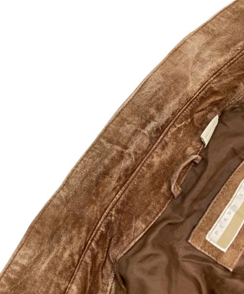 PERRY ELLIS（ペリーエリス）PERRY ELLIS (ペリーエリス) ピッグレザージャケット ブラウン サイズ:Lの古着・服飾アイテム