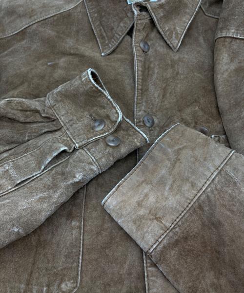 PERRY ELLIS（ペリーエリス）PERRY ELLIS (ペリーエリス) ピッグレザージャケット ブラウン サイズ:Lの古着・服飾アイテム