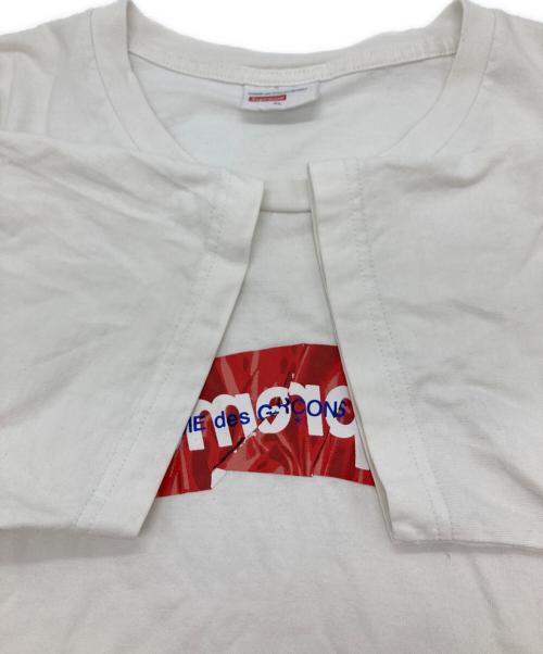 SUPREME（シュプリーム）SUPREME (シュプリーム) COMME des GARCONS SHIRT (コムデギャルソンシャツ) Box Logo Tee ホワイト サイズ:XLの古着・服飾アイテム