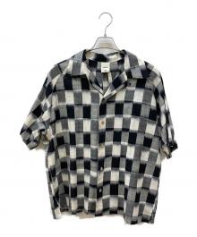 Badhiya（バディーヤ）の古着「オープンカラーチェックシャツ」｜グレー