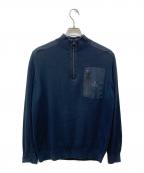 Barbourバブアー）の古着「ハーフジップニット」｜ネイビー