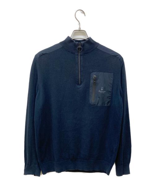 Barbour（バブアー）Barbour (バブアー) ハーフジップニット ネイビー サイズ:Ⅿの古着・服飾アイテム