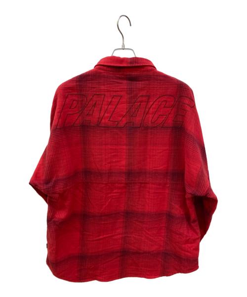 PALACE（パレス）PALACE (パレス) BRUSHED FLANNEL DROP SHOULDER SHIRT レッド サイズ:XLの古着・服飾アイテム