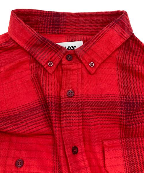 PALACE（パレス）PALACE (パレス) BRUSHED FLANNEL DROP SHOULDER SHIRT レッド サイズ:XLの古着・服飾アイテム