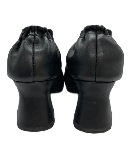 CITY（シティ）CITY (シティ) フレアヒールシャーリングパンプス ブラック サイズ:2の古着・服飾アイテム