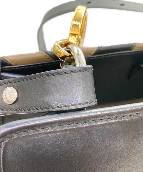 FENDI（フェンディ）FENDI (フェンディ) 2WAYショルダーバッグ ブラック×ブラウン サイズ:-の古着・服飾アイテム