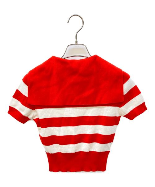 MIU MIU（ミュウミュウ）MIU MIU (ミュウミュウ) 半袖ニット レッド サイズ:Sの古着・服飾アイテム