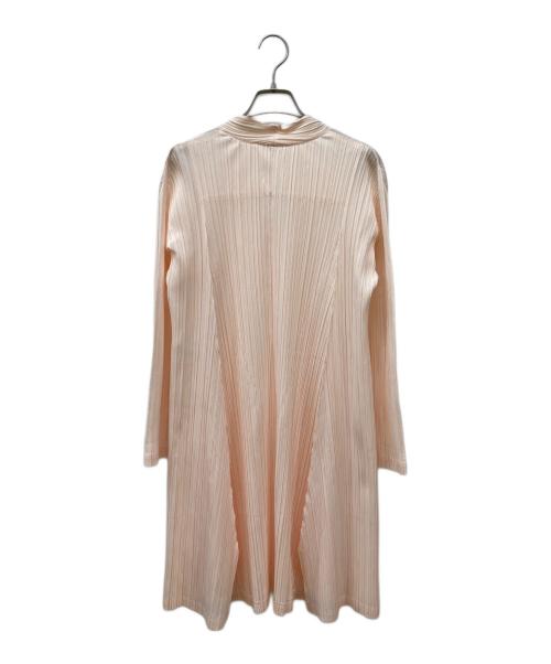 PLEATS PLEASE（プリーツプリーズ）PLEATS PLEASE (プリーツプリーズ) MELLOW PLEATS/プリーツロングカーディガン ピンク サイズ:Lの古着・服飾アイテム