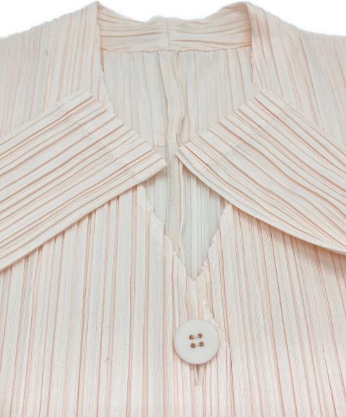 PLEATS PLEASE（プリーツプリーズ）PLEATS PLEASE (プリーツプリーズ) MELLOW PLEATS/プリーツロングカーディガン ピンク サイズ:Lの古着・服飾アイテム