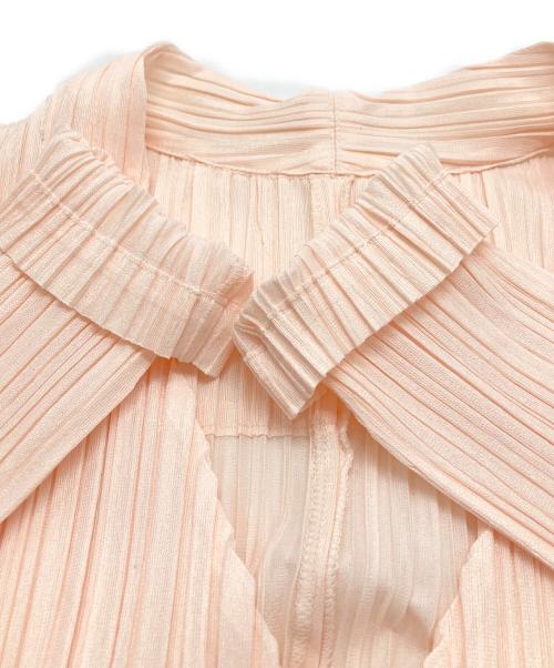 PLEATS PLEASE（プリーツプリーズ）PLEATS PLEASE (プリーツプリーズ) MELLOW PLEATS/プリーツロングカーディガン ピンク サイズ:Lの古着・服飾アイテム