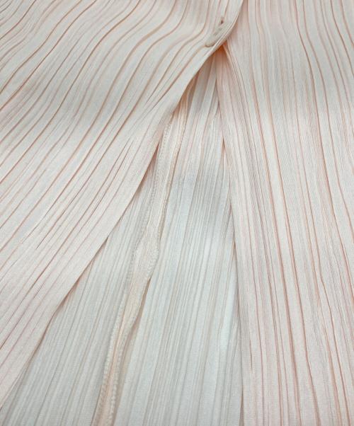 PLEATS PLEASE（プリーツプリーズ）PLEATS PLEASE (プリーツプリーズ) MELLOW PLEATS/プリーツロングカーディガン ピンク サイズ:Lの古着・服飾アイテム