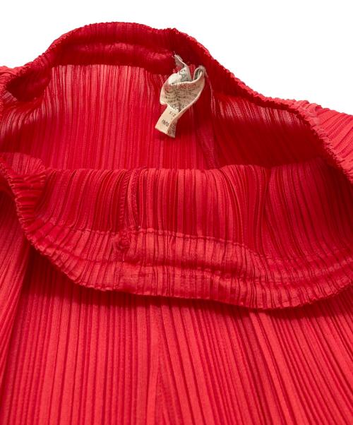 PLEATS PLEASE（プリーツプリーズ）PLEATS PLEASE (プリーツプリーズ) プリーツパンツ レッド サイズ:Sの古着・服飾アイテム
