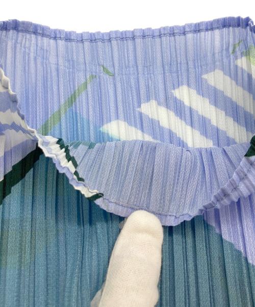 PLEATS PLEASE（プリーツプリーズ）PLEATS PLEASE (プリーツプリーズ) 総柄プリーツワンピース ブルー サイズ:Mの古着・服飾アイテム