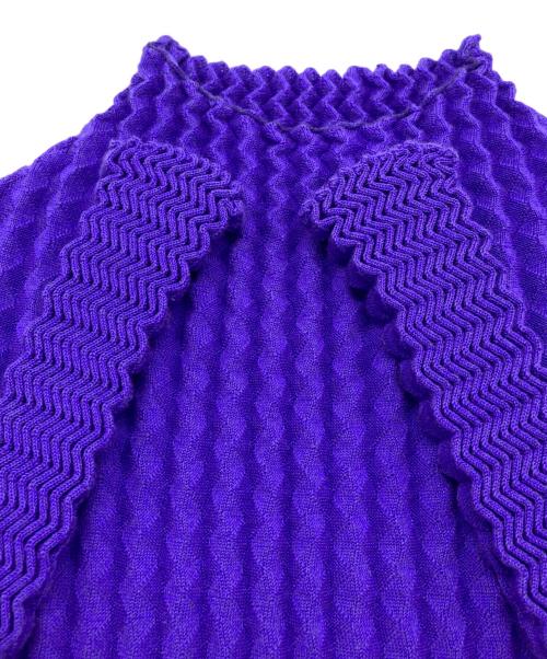 ISSEY MIYAKE（イッセイミヤケ）ISSEY MIYAKE (イッセイミヤケ) SPONGY/プリーツワンピース パープル サイズ:Mの古着・服飾アイテム