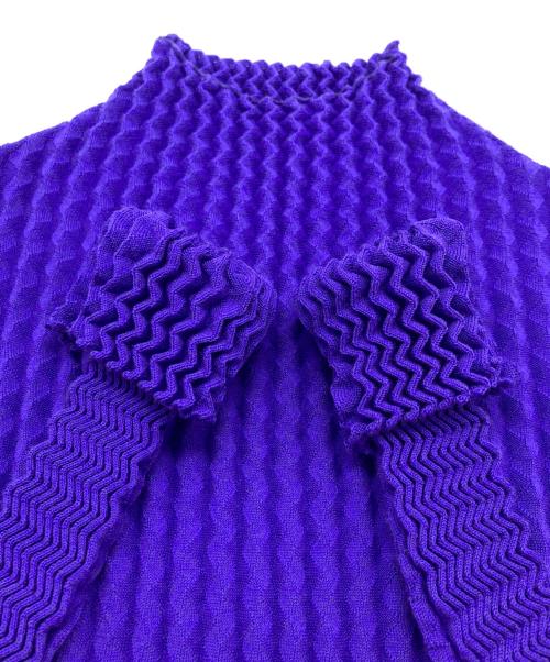 ISSEY MIYAKE（イッセイミヤケ）ISSEY MIYAKE (イッセイミヤケ) SPONGY/プリーツワンピース パープル サイズ:Mの古着・服飾アイテム