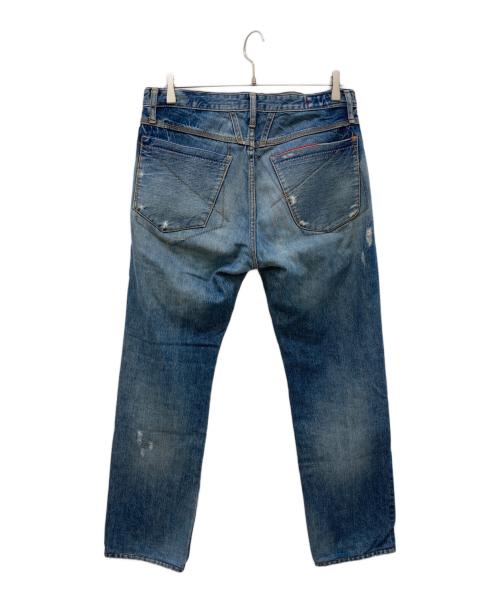 MARITHE+FRANCOIS GIRBAUD（マリテフランソワジルボー）MARITHE+FRANCOIS GIRBAUD (マリテフランソワジルボー) ダメージ加工デニムパンツ インディゴ サイズ:Lの古着・服飾アイテム