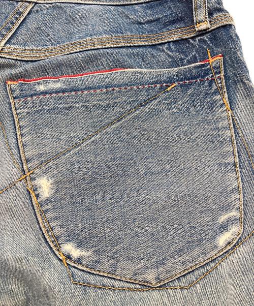 MARITHE+FRANCOIS GIRBAUD（マリテフランソワジルボー）MARITHE+FRANCOIS GIRBAUD (マリテフランソワジルボー) ダメージ加工デニムパンツ インディゴ サイズ:Lの古着・服飾アイテム