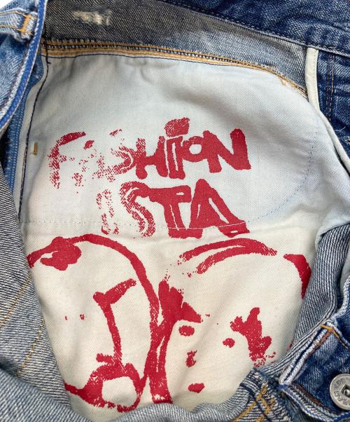 MARITHE+FRANCOIS GIRBAUD（マリテフランソワジルボー）MARITHE+FRANCOIS GIRBAUD (マリテフランソワジルボー) ダメージ加工デニムパンツ インディゴ サイズ:Lの古着・服飾アイテム