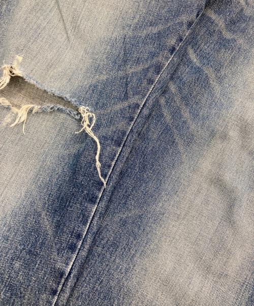 MARITHE+FRANCOIS GIRBAUD（マリテフランソワジルボー）MARITHE+FRANCOIS GIRBAUD (マリテフランソワジルボー) ダメージ加工デニムパンツ インディゴ サイズ:Lの古着・服飾アイテム