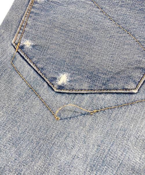 MARITHE+FRANCOIS GIRBAUD（マリテフランソワジルボー）MARITHE+FRANCOIS GIRBAUD (マリテフランソワジルボー) ダメージ加工デニムパンツ インディゴ サイズ:Lの古着・服飾アイテム